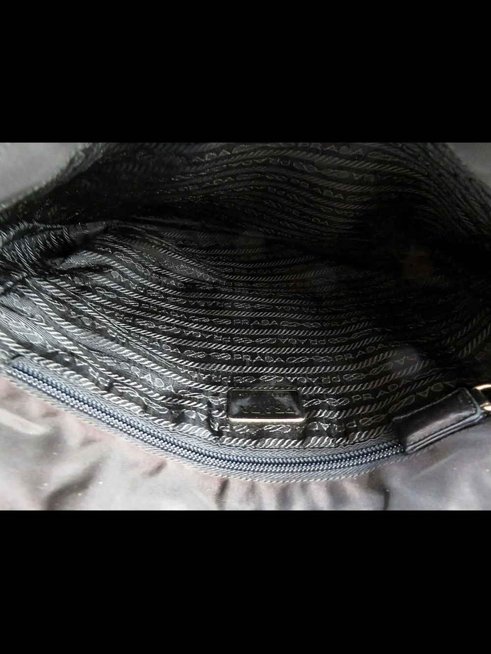 Prada Black Nylon Double-Handle Tote